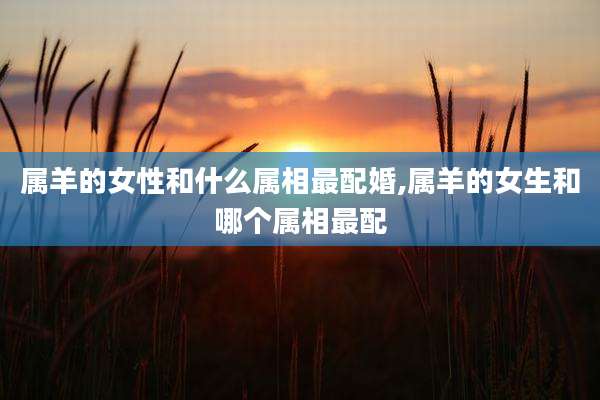 属羊的女性和什么属相最配婚,属羊的女生和哪个属相最配