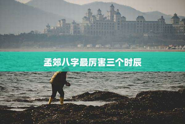 孟郊八字最厉害三个时辰