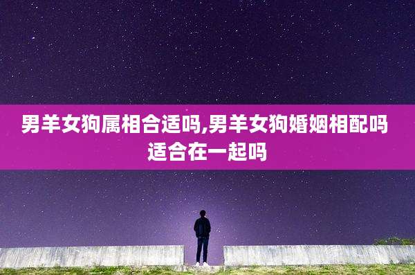 男羊女狗属相合适吗,男羊女狗婚姻相配吗 适合在一起吗
