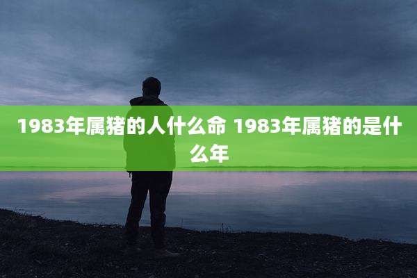 1983年属猪的人什么命 1983年属猪的是什么年