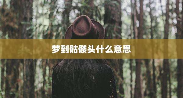梦到骷髅头什么意思