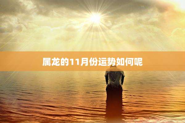 属龙的11月份运势如何呢
