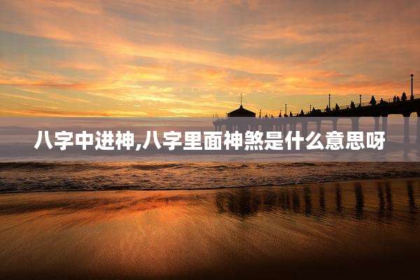 八字中进神,八字里面神煞是什么意思呀