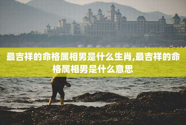 最吉祥的命格属相男是什么生肖,最吉祥的命格属相男是什么意思
