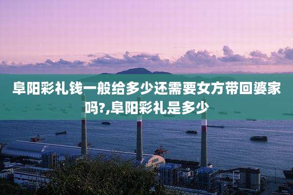 阜阳彩礼钱一般给多少还需要女方带回婆家吗?,阜阳彩礼是多少