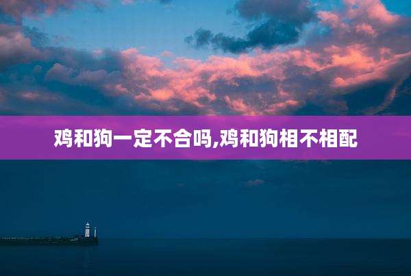 鸡和狗一定不合吗,鸡和狗相不相配