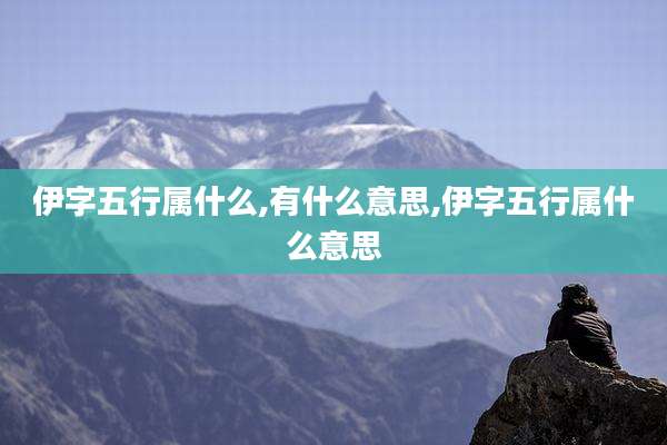 伊字五行属什么,有什么意思,伊字五行属什么意思