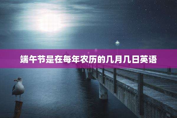 端午节是在每年农历的几月几日英语