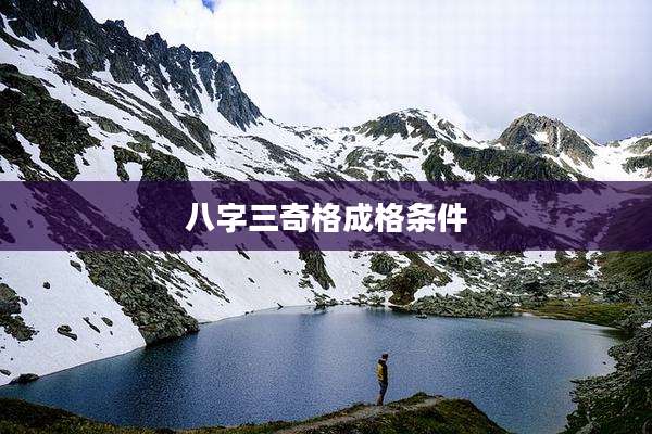 八字三奇格成格条件