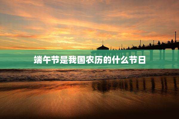 端午节是我国农历的什么节日