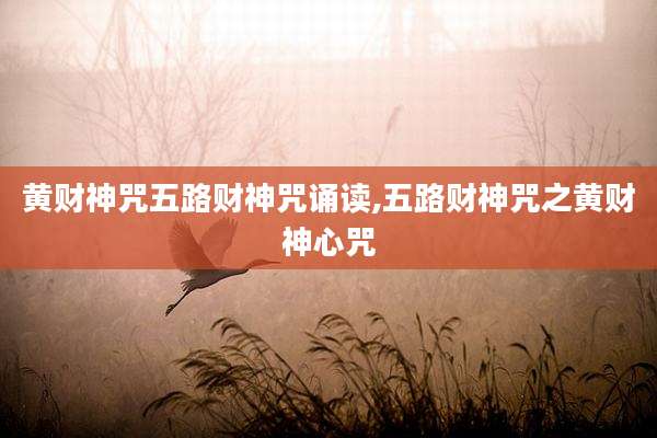 黄财神咒五路财神咒诵读,五路财神咒之黄财神心咒