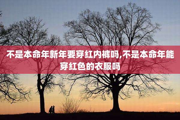 不是本命年新年要穿红内裤吗,不是本命年能穿红色的衣服吗