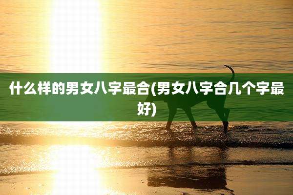 什么样的男女八字最合(男女八字合几个字最好)
