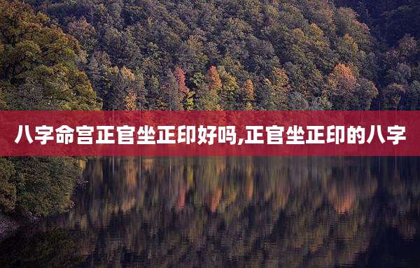 八字命宫正官坐正印好吗,正官坐正印的八字