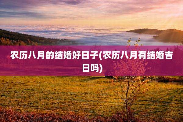 农历八月的结婚好日子(农历八月有结婚吉日吗)