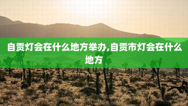 自贡灯会在什么地方举办,自贡市灯会在什么地方