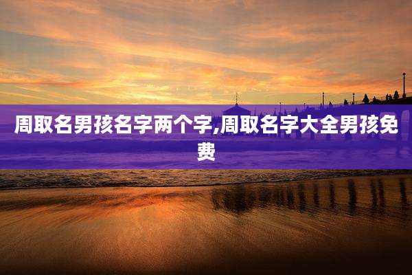 周取名男孩名字两个字,周取名字大全男孩免费