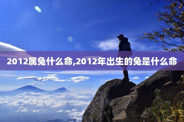 2012属兔什么命,2012年出生的兔是什么命