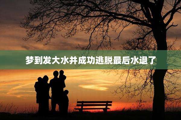 梦到发大水并成功逃脱最后水退了