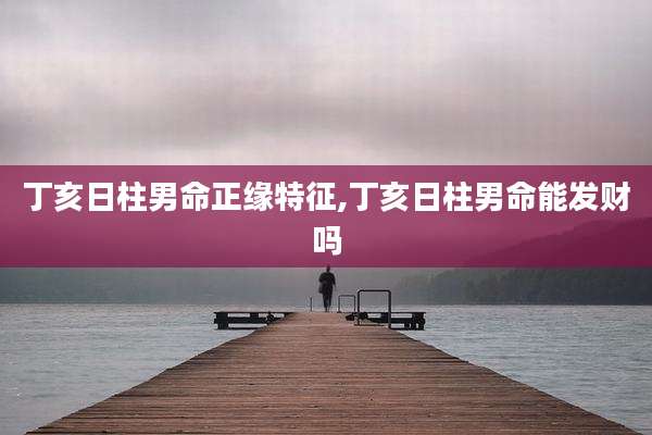 丁亥日柱男命正缘特征,丁亥日柱男命能发财吗