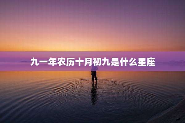 九一年农历十月初九是什么星座
