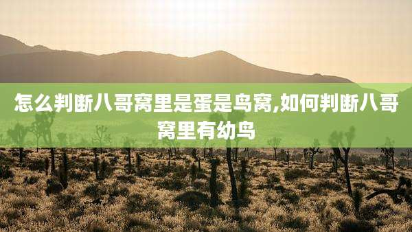 怎么判断八哥窝里是蛋是鸟窝,如何判断八哥窝里有幼鸟