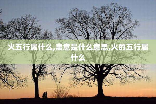 火五行属什么,寓意是什么意思,火的五行属什么