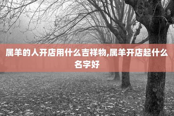 属羊的人开店用什么吉祥物,属羊开店起什么名字好