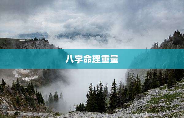 八字命理重量
