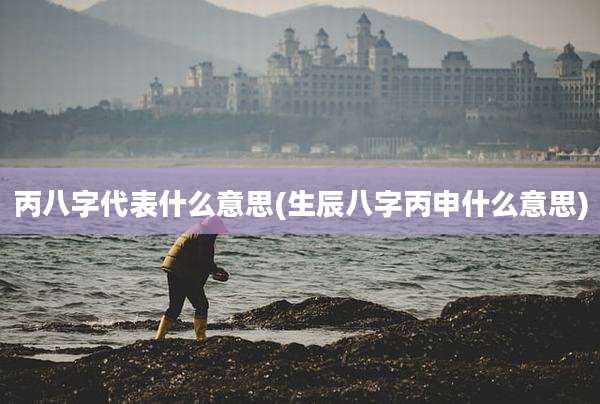 丙八字代表什么意思(生辰八字丙申什么意思)