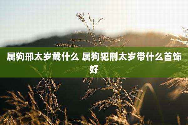 属狗邢太岁戴什么 属狗犯刑太岁带什么首饰好