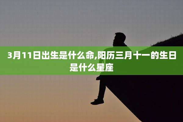 3月11日出生是什么命,阳历三月十一的生日是什么星座