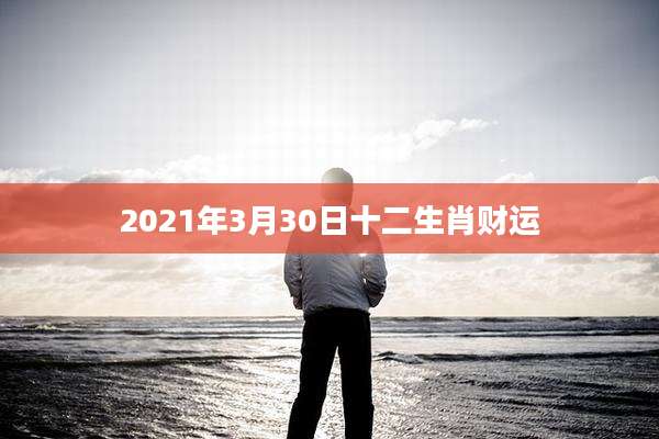 2021年3月30日十二生肖财运