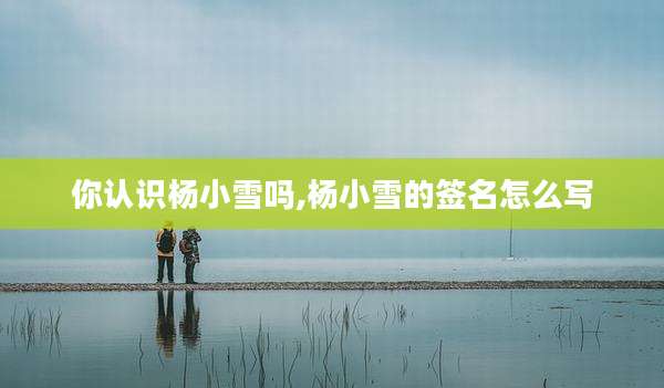 你认识杨小雪吗,杨小雪的签名怎么写