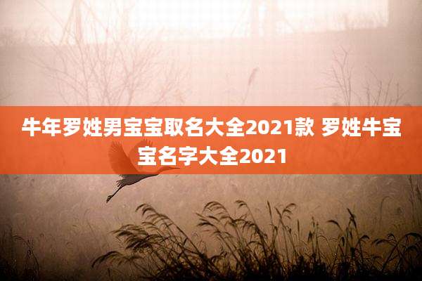 牛年罗姓男宝宝取名大全2021款 罗姓牛宝宝名字大全2021