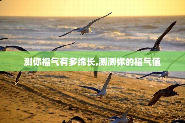 测你福气有多绵长,测测你的福气值