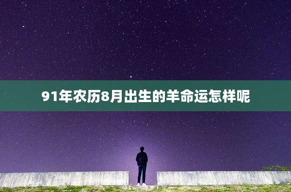 91年农历8月出生的羊命运怎样呢