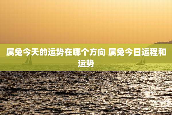 属兔今天的运势在哪个方向 属兔今日运程和运势