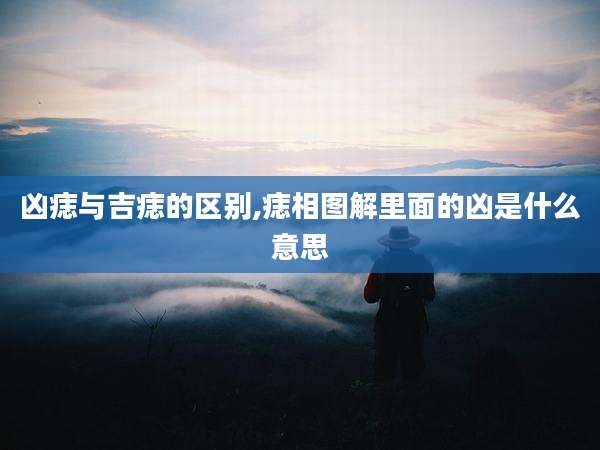 凶痣与吉痣的区别,痣相图解里面的凶是什么意思