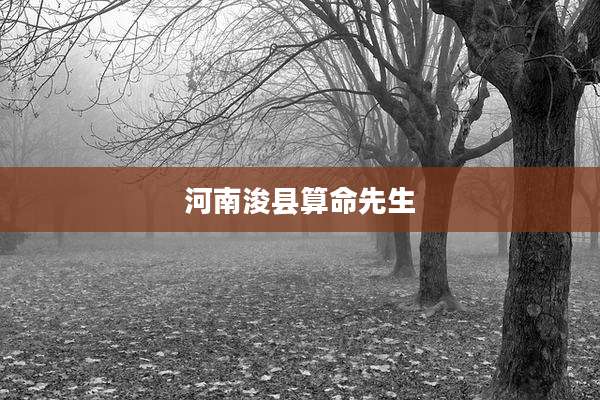 河南浚县算命先生