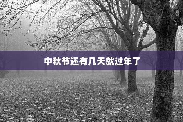 中秋节还有几天就过年了