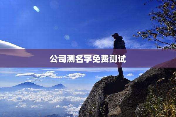 公司测名字免费测试