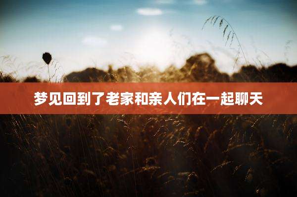 梦见回到了老家和亲人们在一起聊天