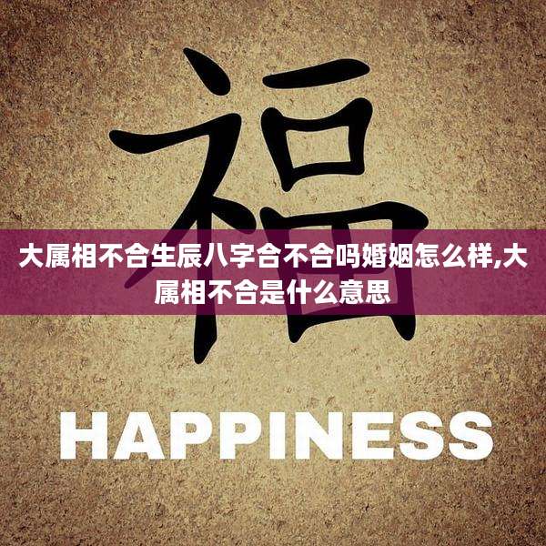 大属相不合生辰八字合不合吗婚姻怎么样,大属相不合是什么意思