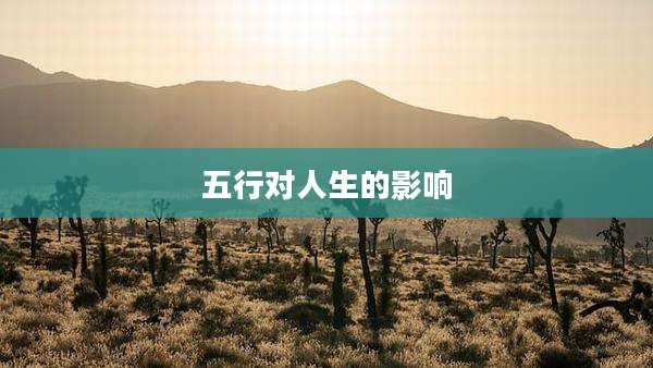 五行对人生的影响