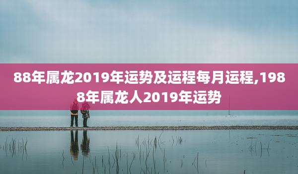 88年属龙2019年运势及运程每月运程,1988年属龙人2019年运势