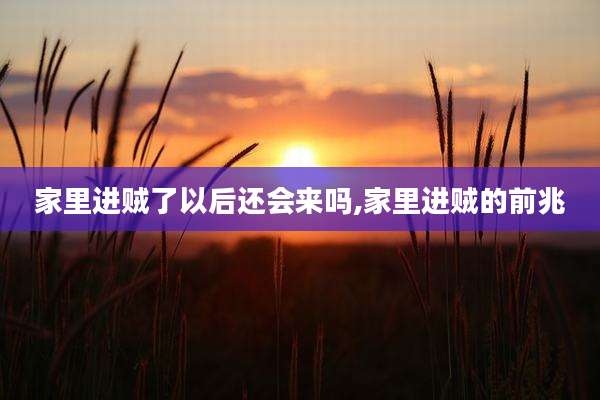 家里进贼了以后还会来吗,家里进贼的前兆