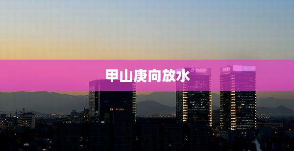 甲山庚向放水