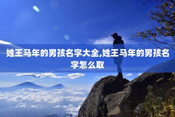 姓王马年的男孩名字大全,姓王马年的男孩名字怎么取