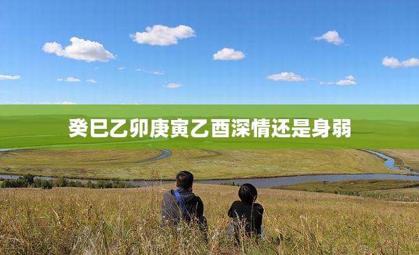 癸巳乙卯庚寅乙酉深情还是身弱